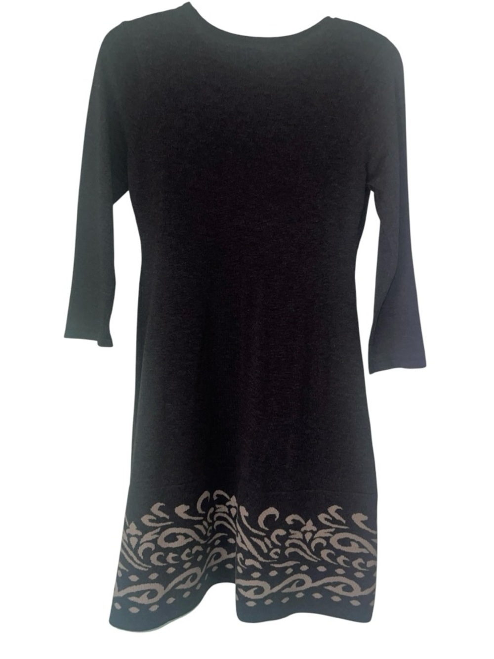 Jessica Howard contrast scroll, fit & flare mid dress. Size medium GUC - Picture 3 of 8